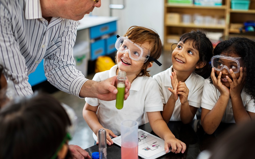 Primary School Children in a Science Lesson
